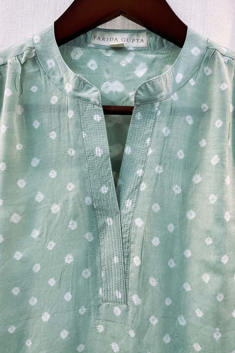 Blue Bandhani Top