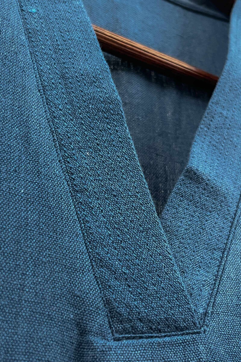Blue Handcrafted Handloom Kurta