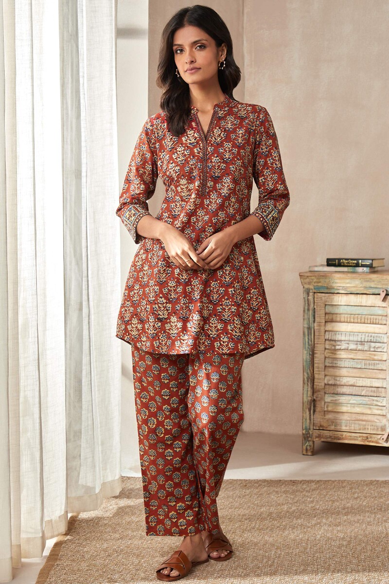 Bagru Hand Block-Printed Cotton Loungewear Set