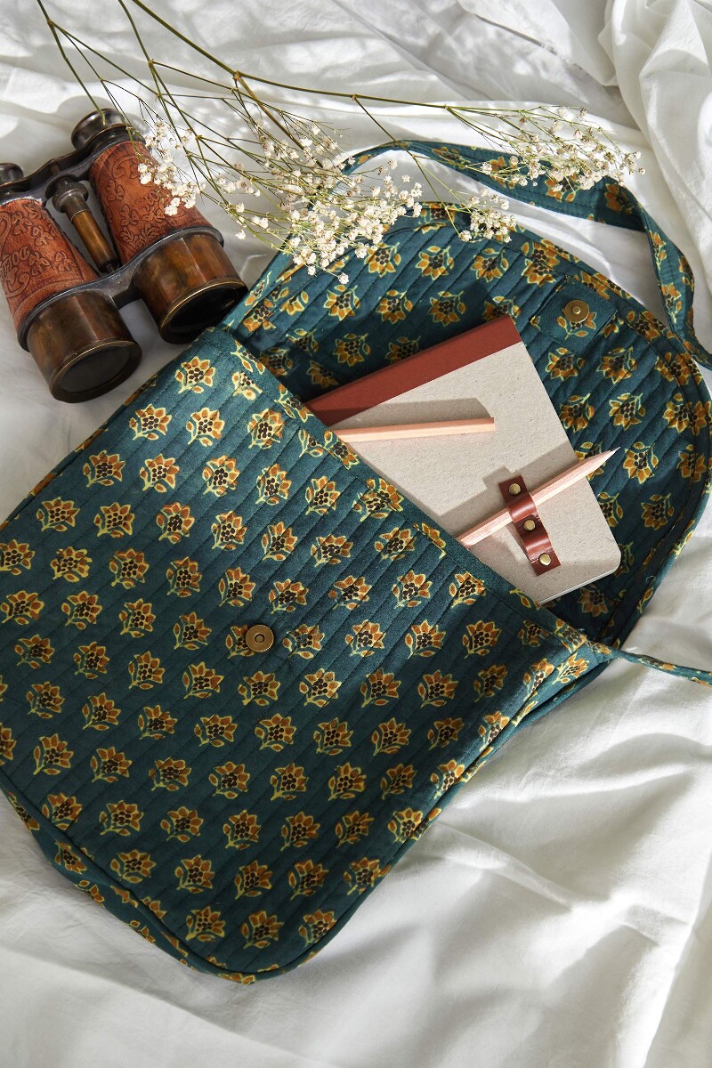 Ajrak Hand Block-Printed Cotton Crossbody Bag