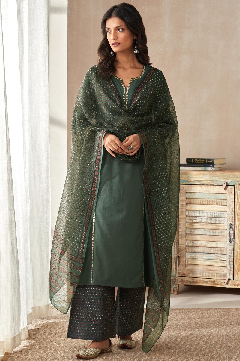 Bagru Hand Block-Printed Cotton Farsi