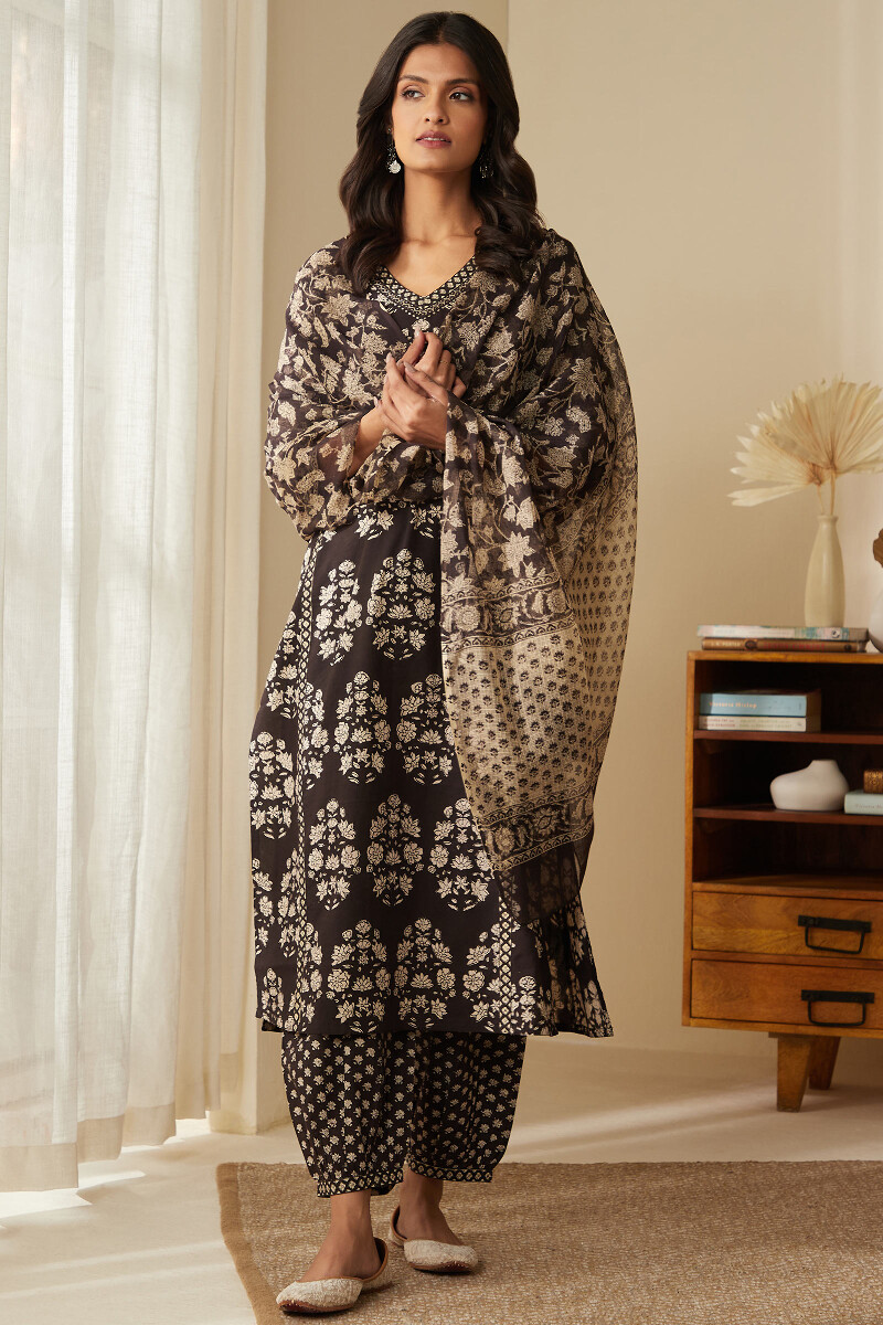 Bagru Hand Block-Printed Cotton Izhaar Pants