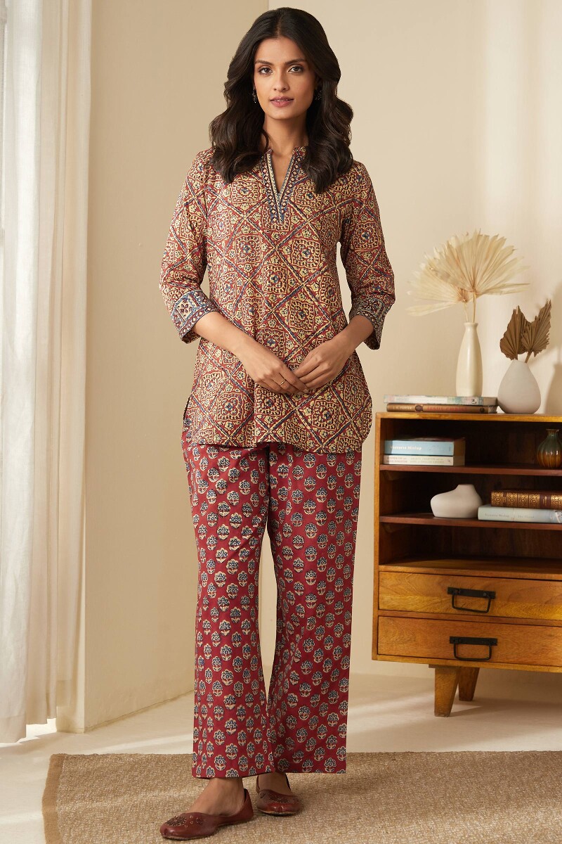 Bagru Hand Block-Printed Cotton Loungewear Set