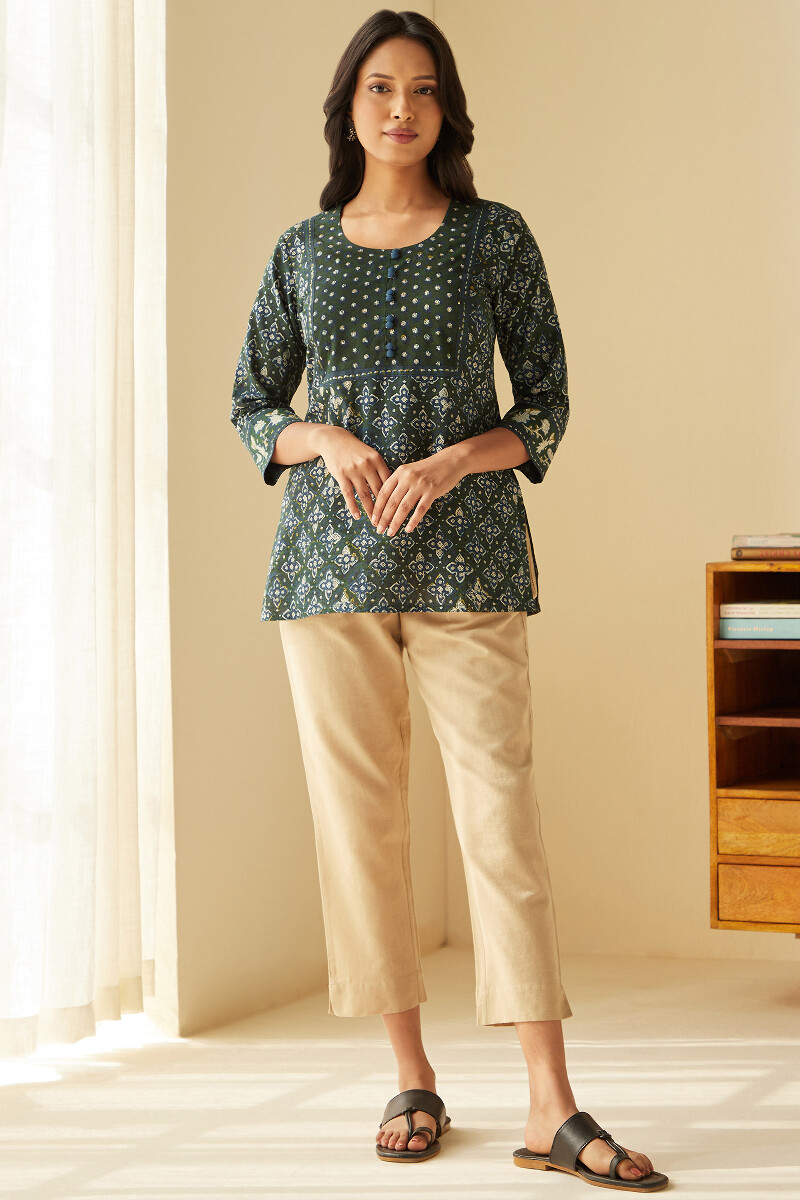 Bagru Hand Block-Printed Cotton Top