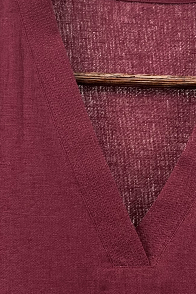 Plum Handcrafted Straight Handloom Cotton Kurta