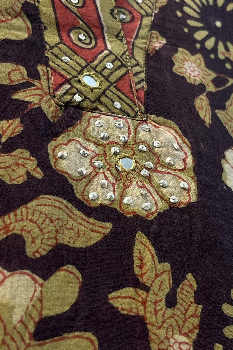 FG Specials: 1 of 1- Brown Hand Block-Printed Cotton Kurta