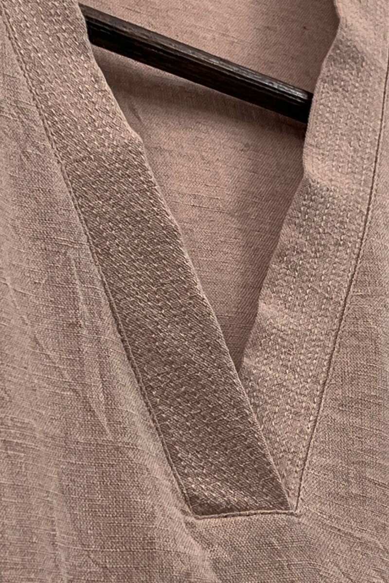 Dusty Rose Pink Handcrafted Handloom Kurta
