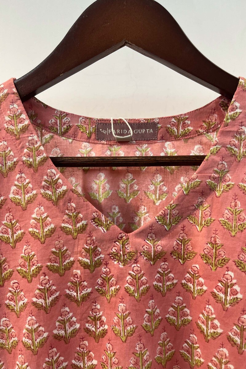 FG Specials: 1 of 1- Pink Hand Block-Printed Cotton Top
