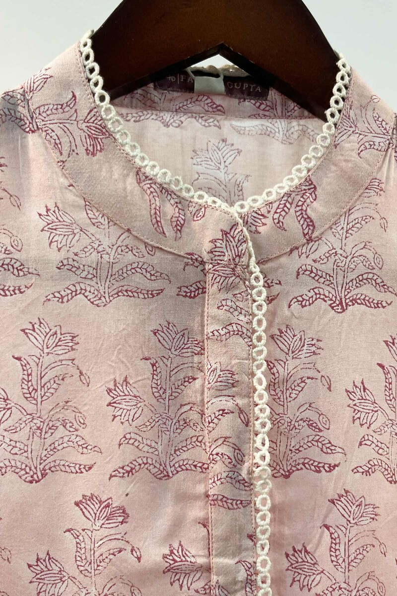 FG Specials: 1 of 1- Pink Hand Block-Printed Cotton Top