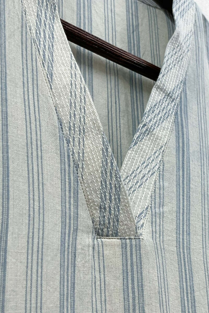 Cream Handcrafted Straight Handloom Cotton Kurta