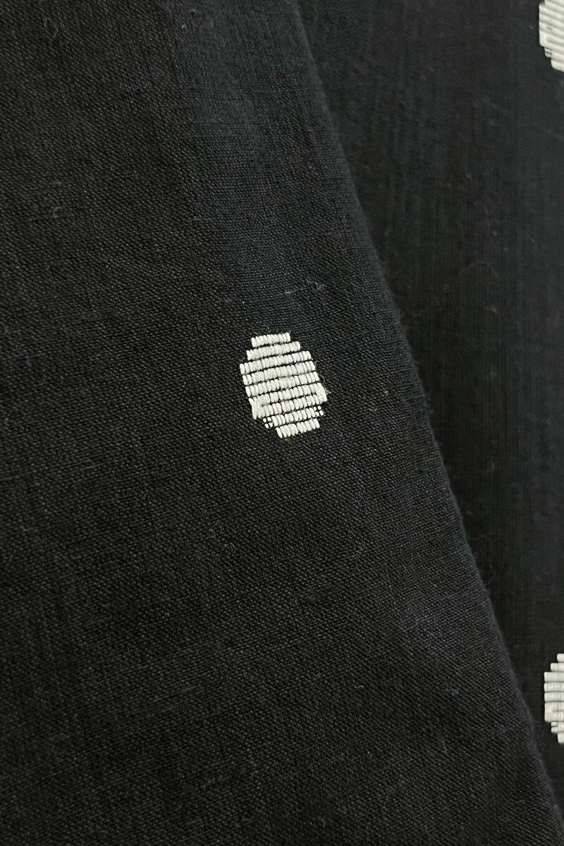 Black Handcrafted Straight Handloom Cotton Kurta