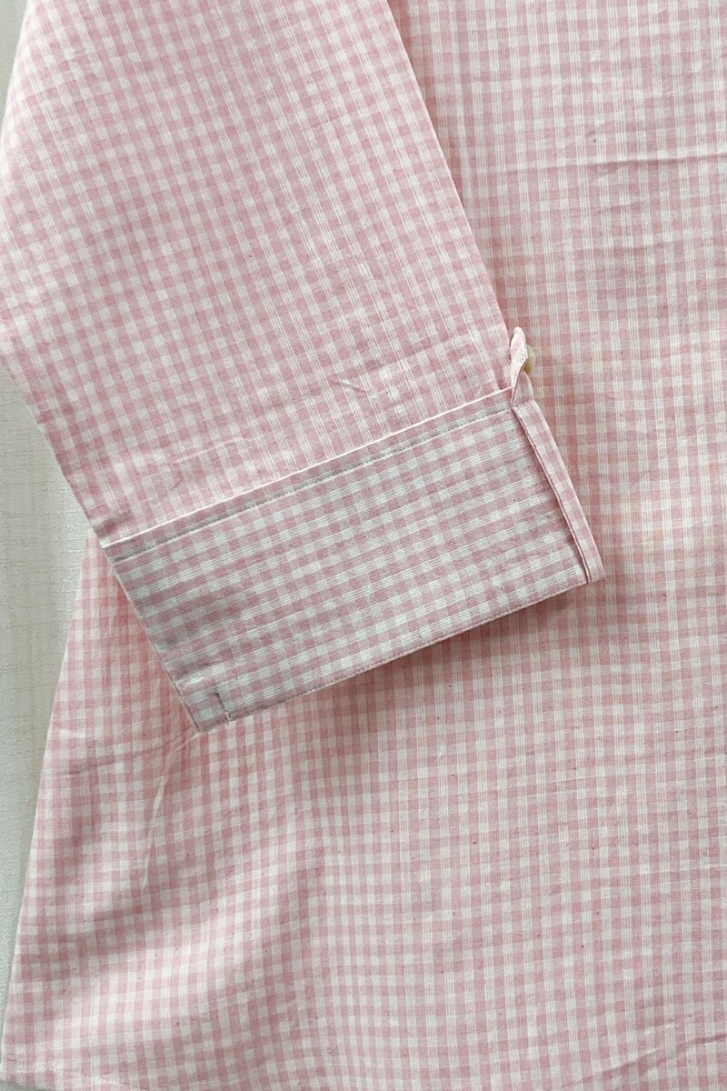 Pink Handcrafted Handloom Cotton Top