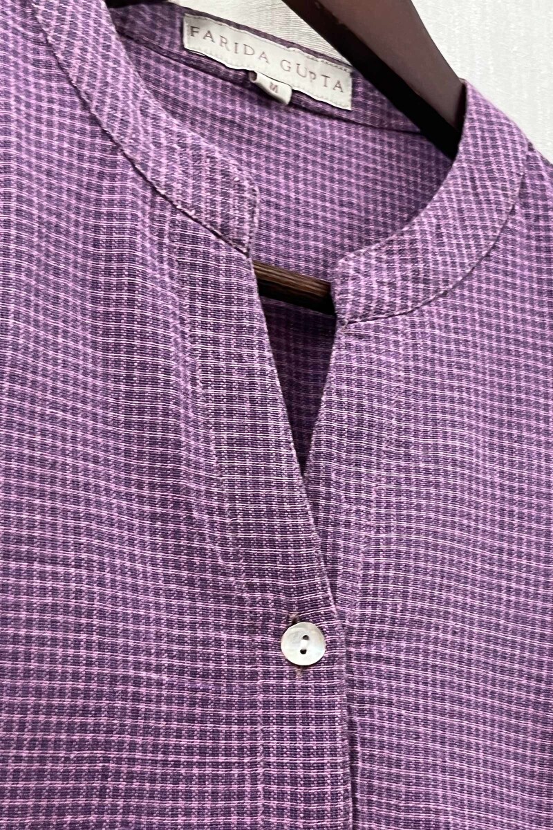 Purple Handcrafted Handloom Cotton Top