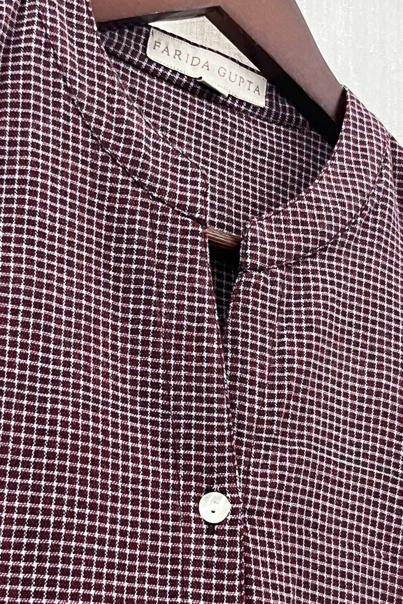 Plum Handcrafted Handloom Cotton Top