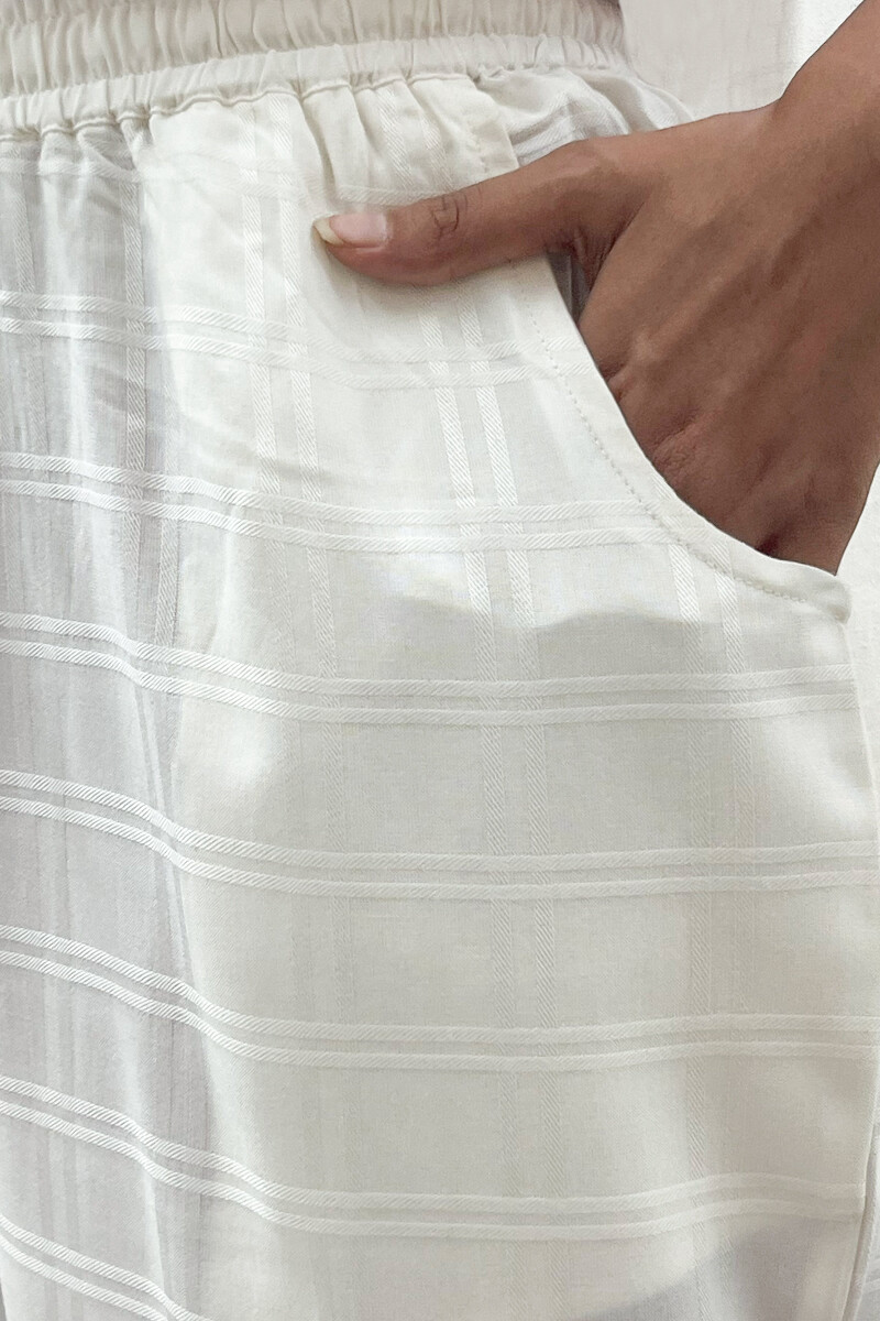 White Handcrafted Handloom Cotton Pants