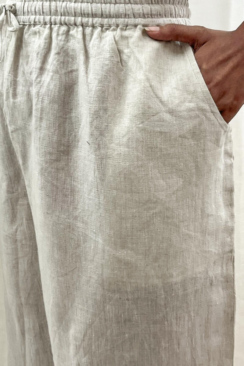 White Handcrafted Handloom Cotton Pants