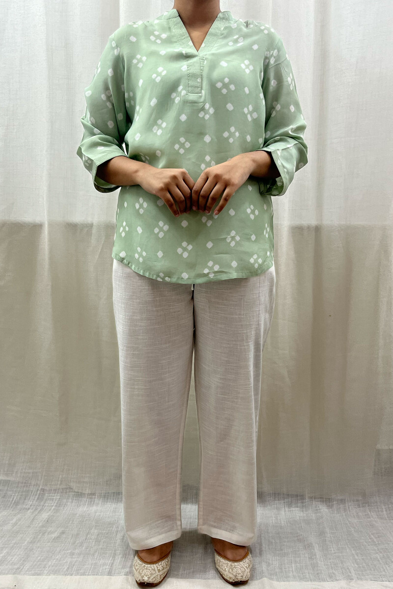 Bandhani Handcrafted Modal Top