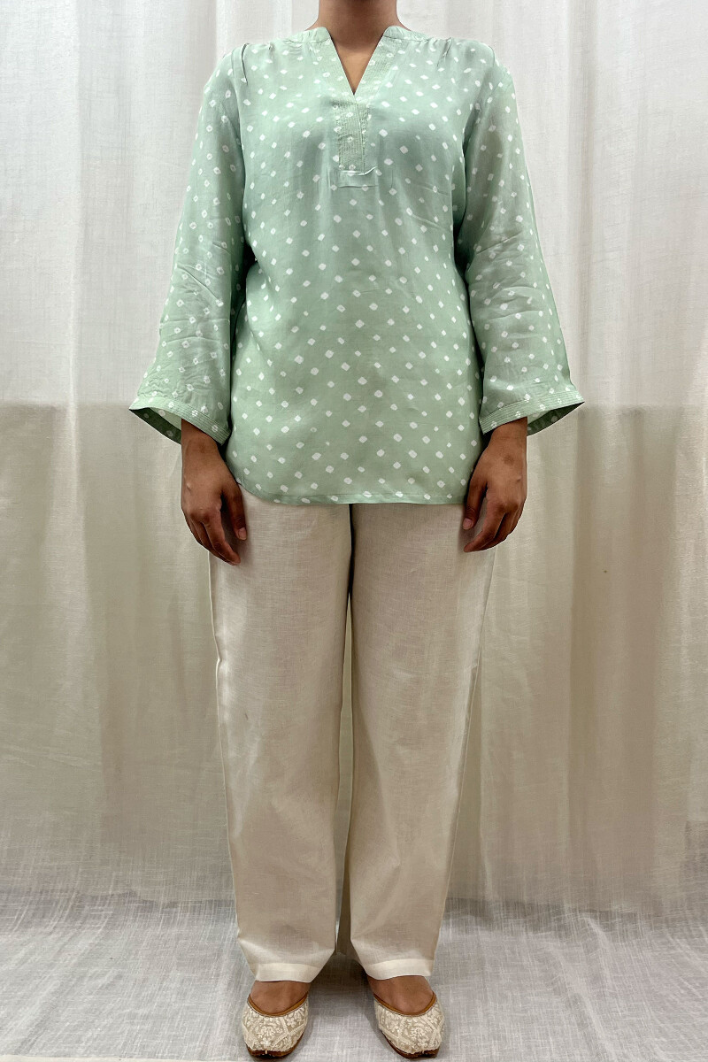 Bandhani Handcrafted Modal Top