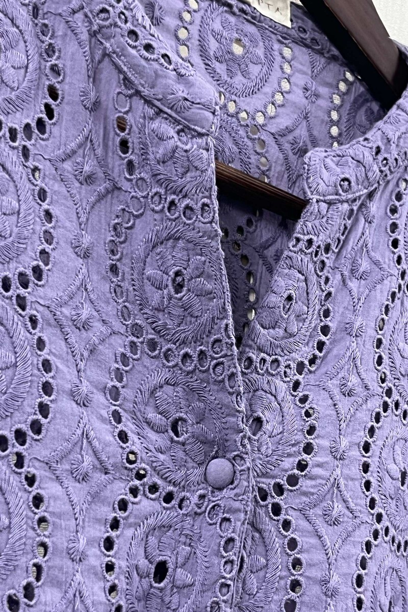 Purple Handcrafted Cotton Top