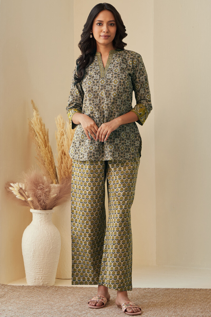 Bagru Hand Printed Cotton Loungewear Set