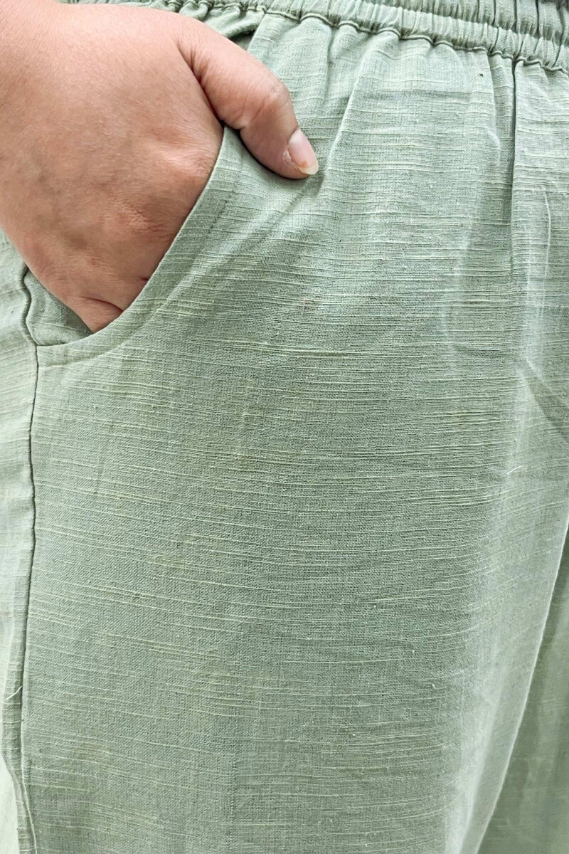 Sea Green Handcrafted Handloom Cotton Pants