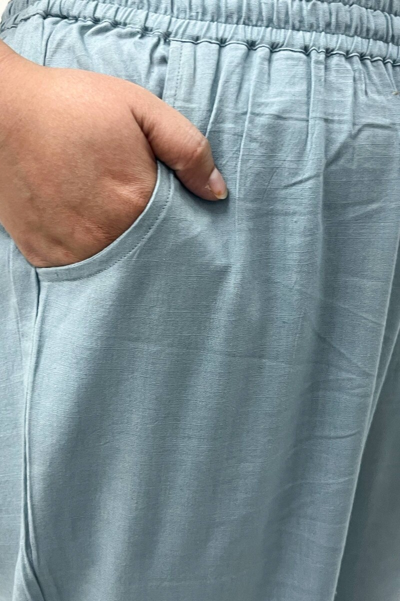 Light Blue Handcrafted Handloom Cotton Pants