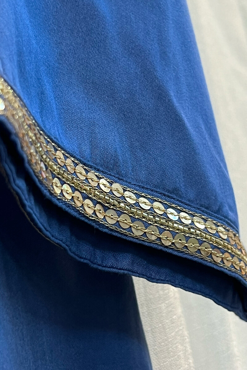 Blue Handcrafted Viscose Kurta