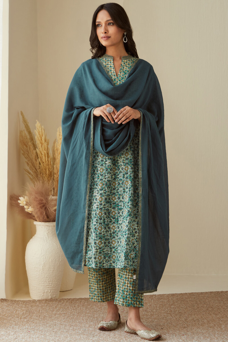 Bagru Hand Printed Cotton Narrow Pants