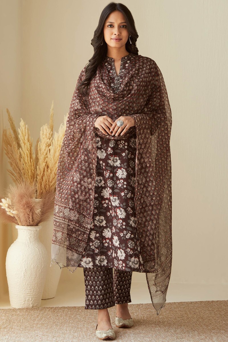 Bagru Hand Block-Printed Kota Dupatta