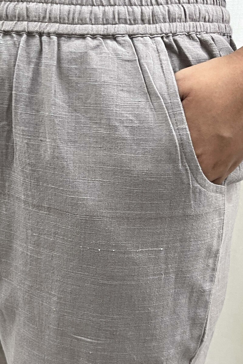 Grey Handcrafted Handloom Cotton Pants