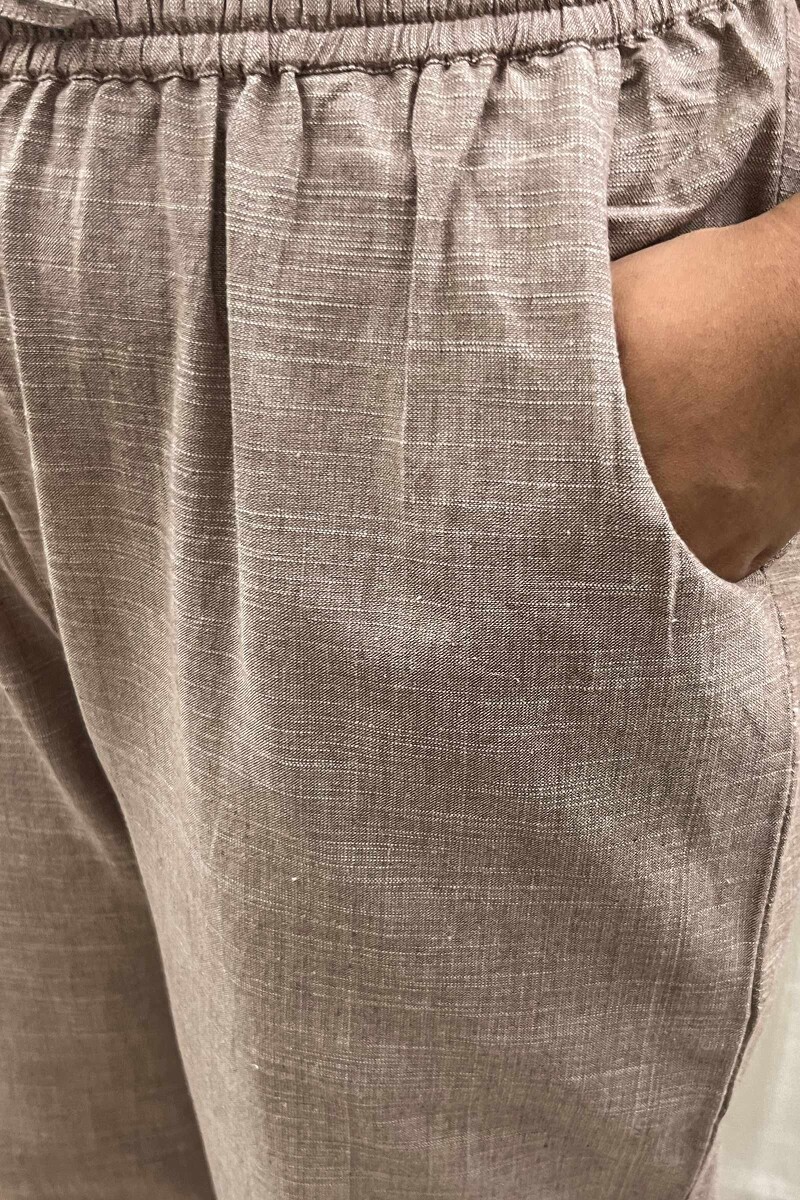 Brown Handcrafted Handloom Cotton Pants