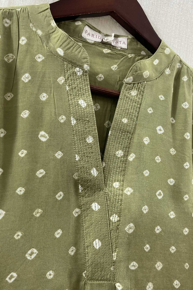 Bandhani Handcrafted Modal Top