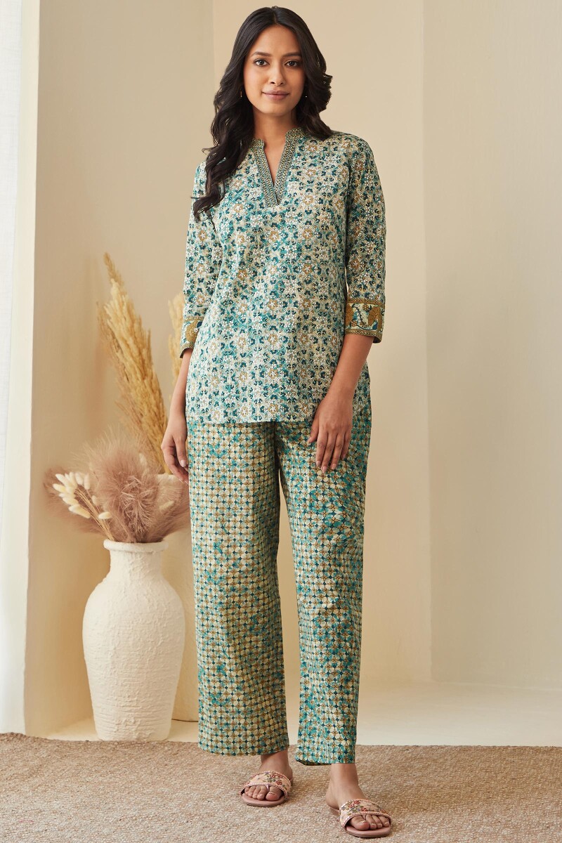 Bagru Hand Printed Cotton Loungewear Set