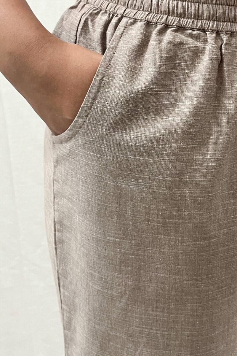 Grey Handcrafted Handloom Cotton Pants