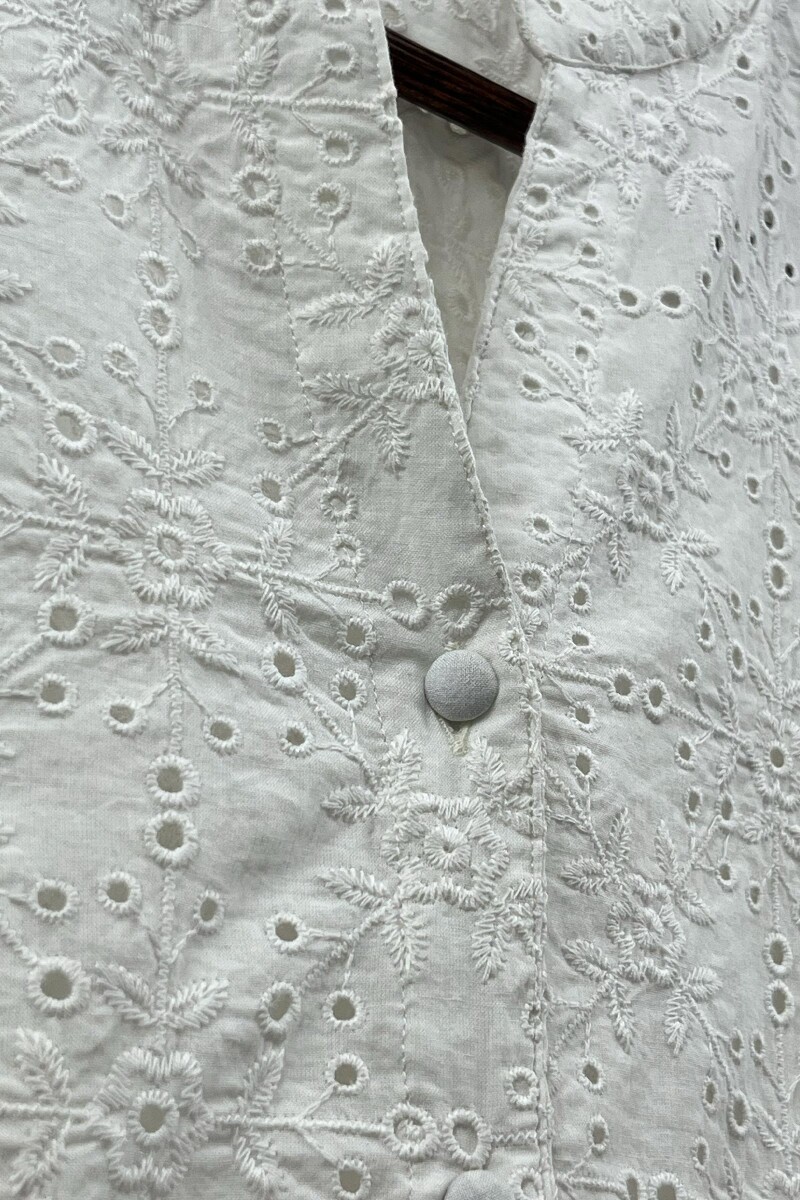 White Handcrafted Cotton Top