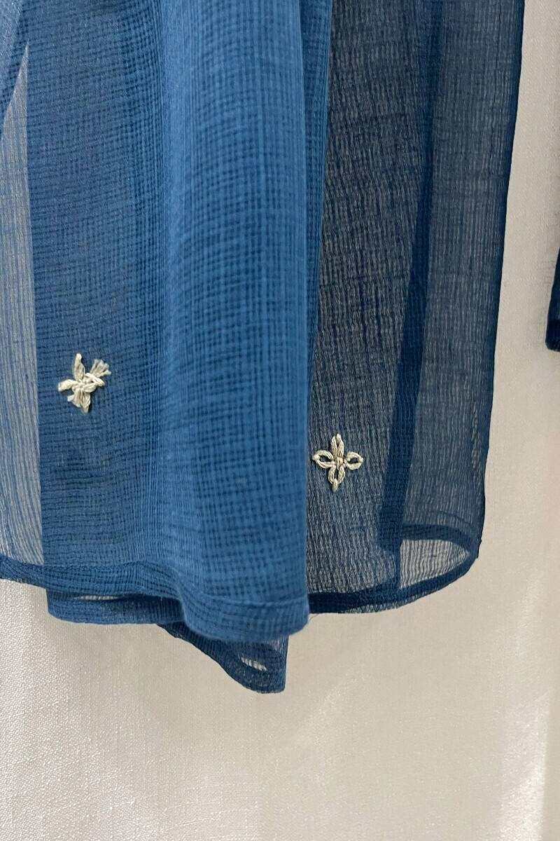 Blue Handcrafted Kota Dupatta