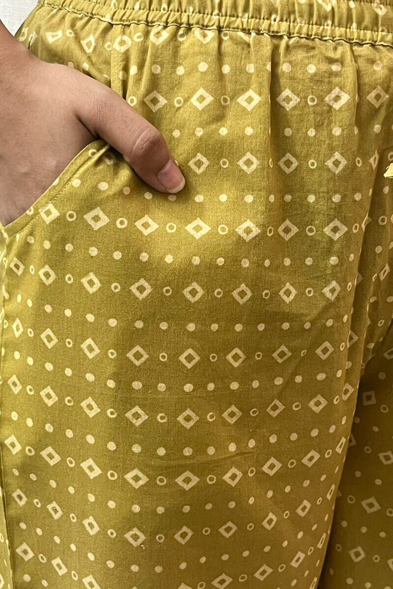 Green Printed Cotton Farsi