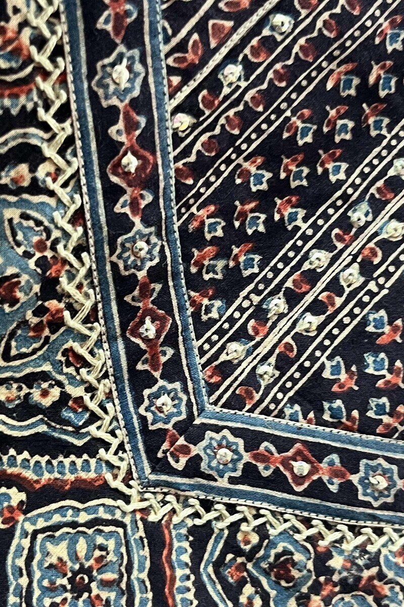 Ajrak Hand Block-Printed Straight Cotton Kurta