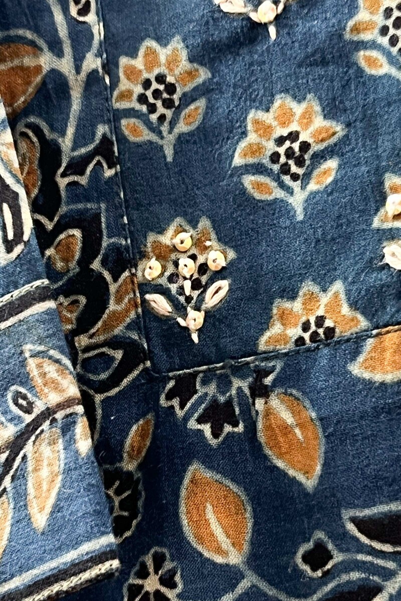 Ajrak Hand Block-Printed Straight Cotton Kurta