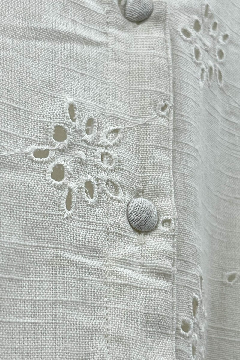 White Handcrafted Cotton Top