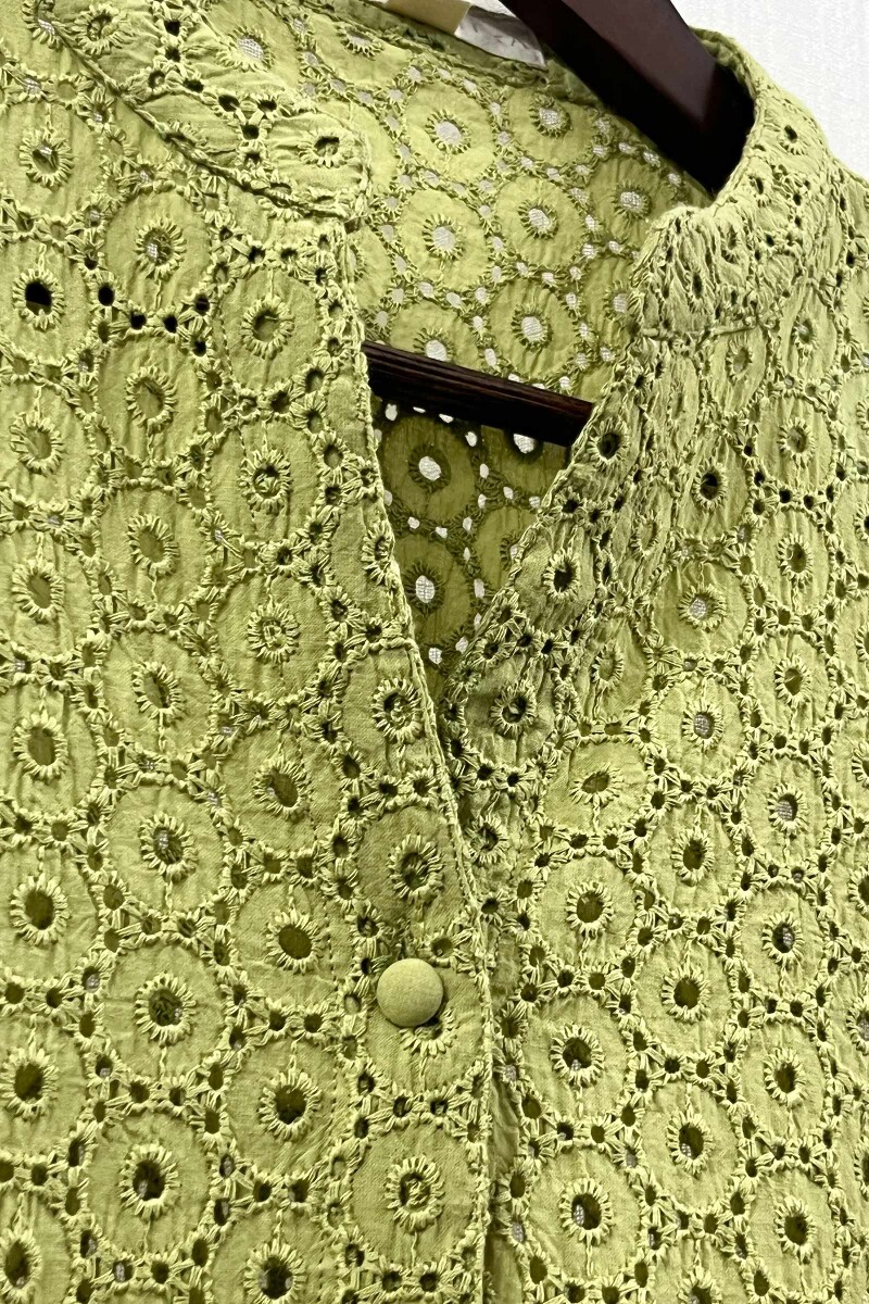 Green Handcrafted Cotton Top