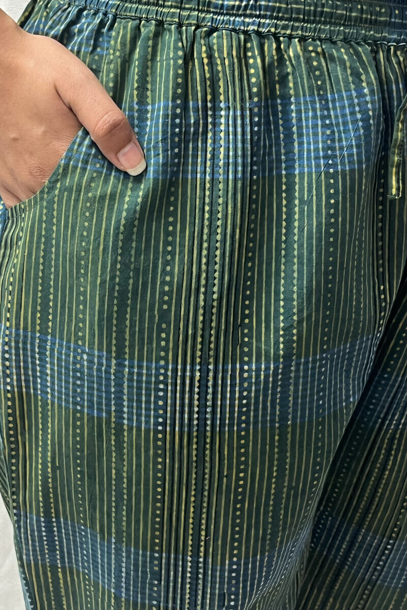 Ajrak Hand Block-Printed Cotton Narrow Pants