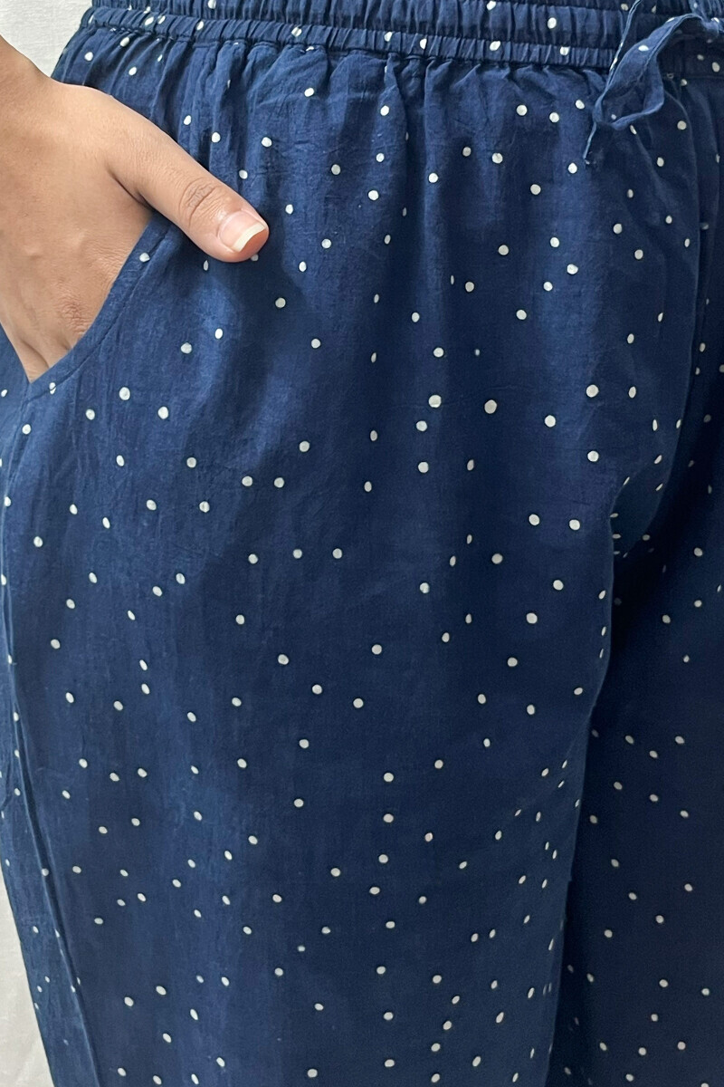 Ajrak Hand Block-Printed Cotton Narrow Pants