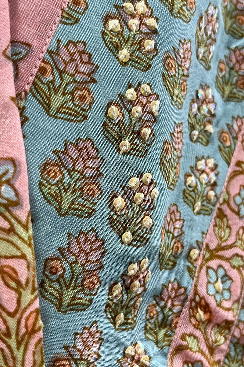 Pink Hand Printed Straight Modal Kurta