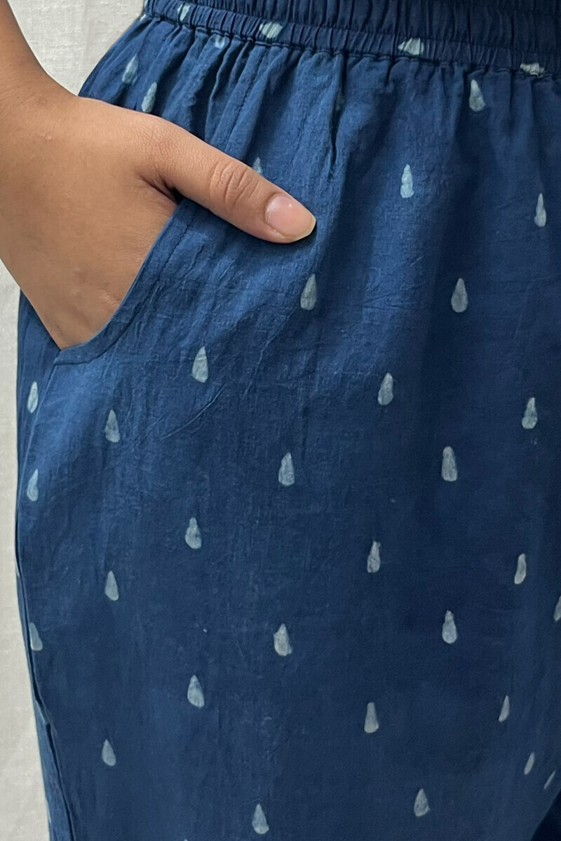 Ajrak Hand Block-Printed Cotton Narrow Pants