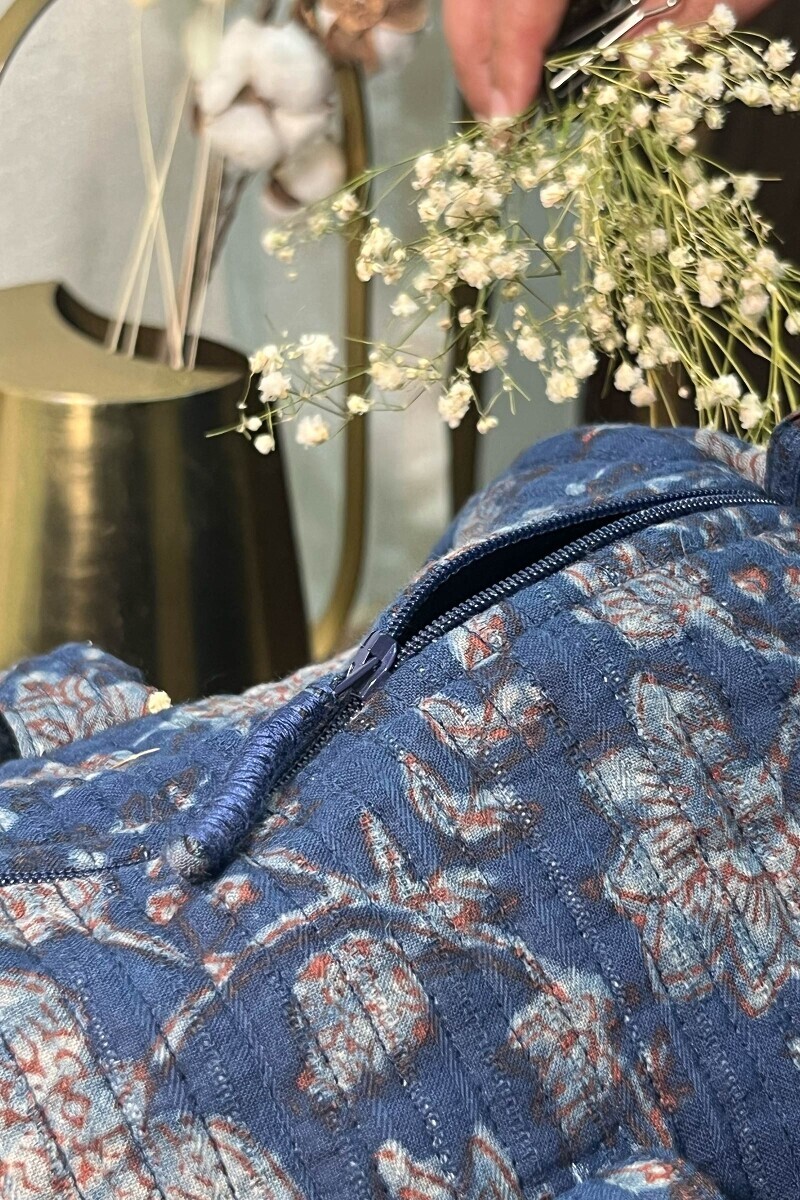 Akola Hand Block-Printed Cotton Duffel Bag