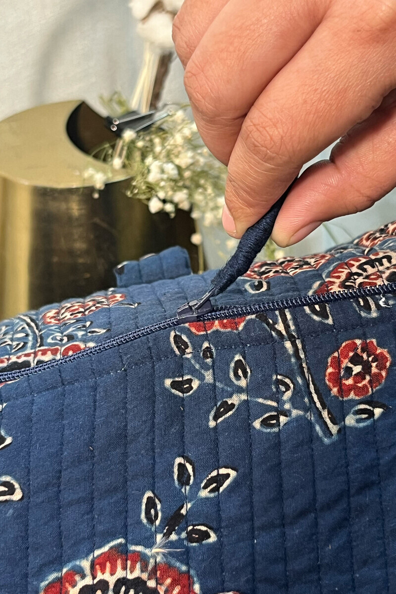 Ajrak Hand Block-Printed Cotton Duffel Bag