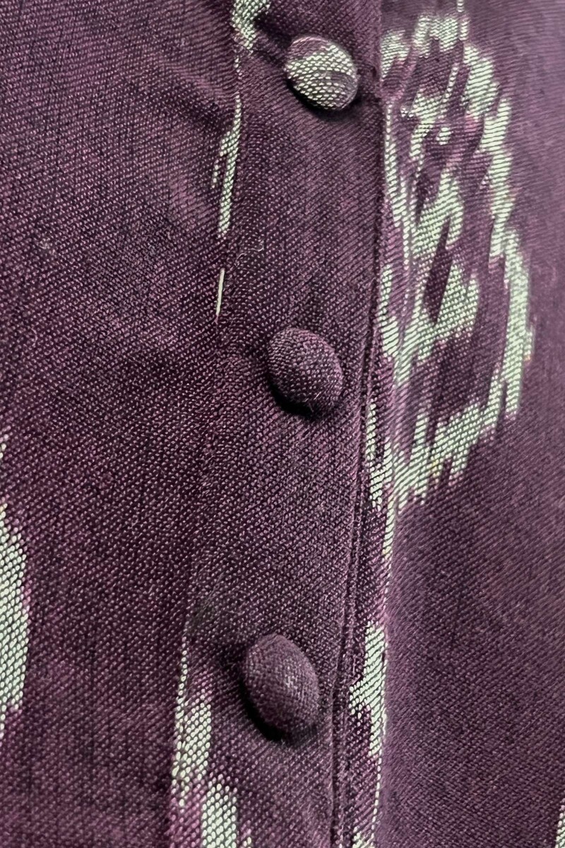 Dark Purple Handcrafted Straight Handloom Cotton Kurta