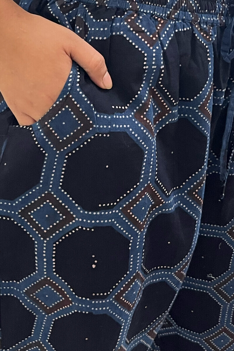 Ajrak Hand Block-Printed Cotton Narrow Pants