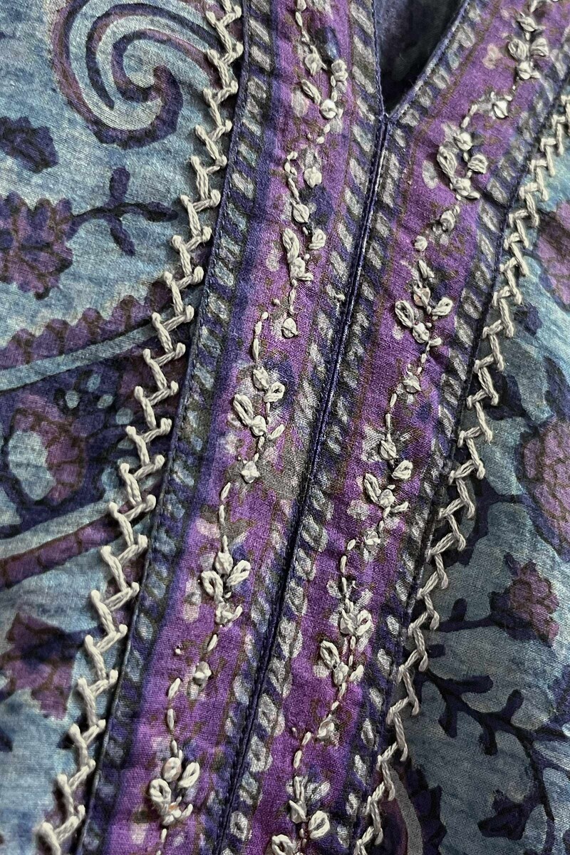 Akola Hand Block-Printed Straight Cotton Kurta